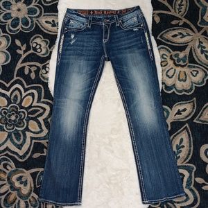 Rock Revival Irene easy boot embellished jeans sz 30